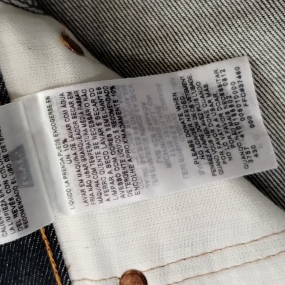 Levi's 501 Fly Button 5 Pocket Crispy Dark Wash Cotton Denim Jeans - Picture 12 of 14